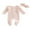 Pink, variant on Qtinghua Newborn Baby Girls Striped Sleeper Zipper Footie Romper Ruffle One Piece Infant Clothes Pink 0-3 Months