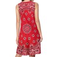 thumbnail image 2 of Bandana - Red Art Spring Summer Dresses for Women Fashion T-shirt Dress Casual Sleeveless Loose Sundress with Pockets, 2 of 5
