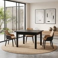 thumbnail image 4 of Fnova 39.4" Square Farmhouse Dining Table, Wood Coffee Table for 4 People, Modern Kitchen Table for Dining Room, Black (Chairs Not Included), 4 of 12