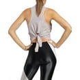thumbnail image 2 of Koral Activewear Women's Raegan Shiny Netz Top Pink XS B4HP $80, 2 of 3