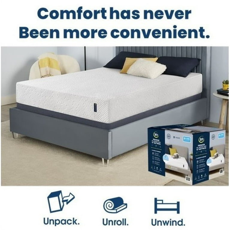 Serta queen gel memory foam mattress discount