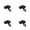 Black 4PCS, variant on Metal Hitch Trailer Hook for SCX10 90046 Traxxas TRX4 1/10 RC Crawler Car