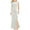 White summer dresses, variant on SEMPAI Up to 60% Off Summer Dresses Summer Dresses for Women Short Sleeve V-Neck Solid Long Summerdresses Loose Flowy for Easter Women Dresses