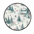 thumbnail image 2 of 36.2 Inch Round Floor Mat Vintage Christmas Winter Scene Carpet Decor Rug for Living Room Bedroom, 2 of 6