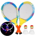 thumbnail image 1 of 4PCS Badminton Racquet Set Poignée en Mousse Antidérapante LED Tennis Racquet Set pour Kids, 1 of 10