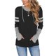 thumbnail image 1 of Sudadera con capucha AUSELILY de manga larga con orificios para los pulgares para mujer, negro y gris S, 1 of 5