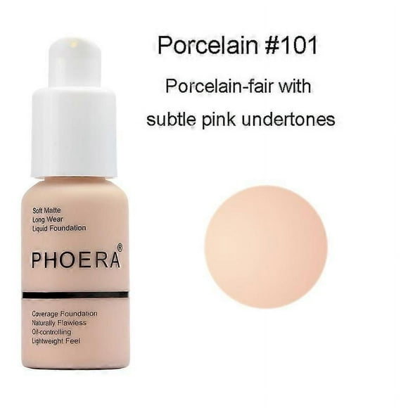 30ML PHOERA Foundation Makeup Base Cream Mineral Touch Whitening Concealer Soft Matte