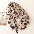thumbnail image 3 of Bufanda larga suave con estampado de leopardo en polvo dorado, chal con borlas para mujer, 180 x 90 cm, toalla de playa para turistas, 3 of 5