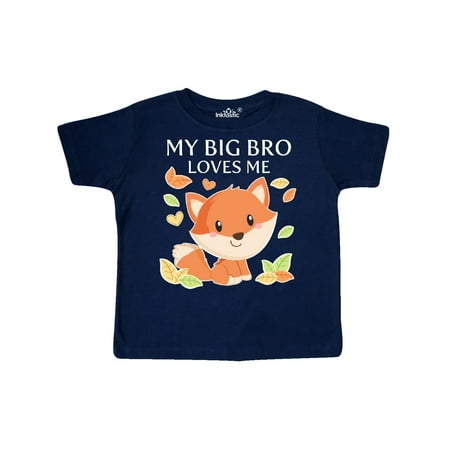 

Inktastic My Big Bro Loves Me- little fox Gift Toddler Boy or Toddler Girl T-Shirt