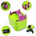 thumbnail image 4 of Electric Air Balloon Pump - Portable Dual Nozzle Inflator Blower with Built-in Motor Advanced Wire Storage for Kids Children Birthday Party Wedding Sports Holiday Festival Decoration (Green), 4 of 6