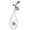 Brushed Nickel, variant on WOWOW Dual Shower Faucet Set Relax 7-Spray 4.5 in. Dual Shower Head and Handheld Shower Head in Matte Black