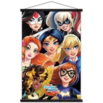 DC Comics TV - DC Superhero Girls - Group Wall Poster with Magnetic Frame, 22.375" x 34"