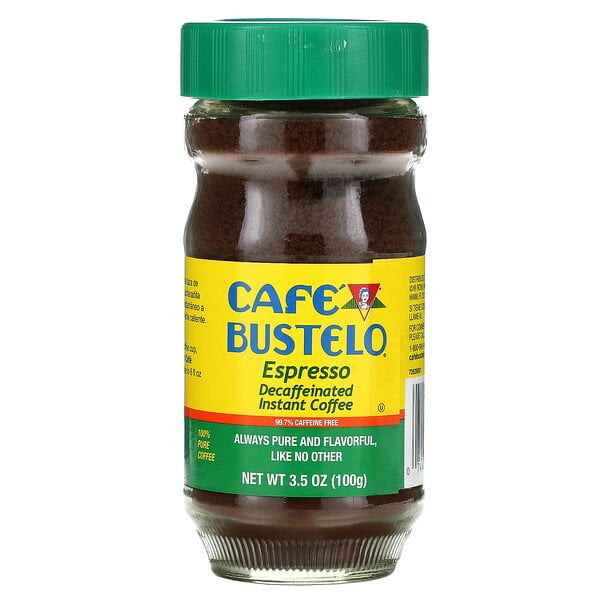 Cafe Bustelo, Espresso, Decaffeinated Instant Coffee, 3.5 oz Pack of 2