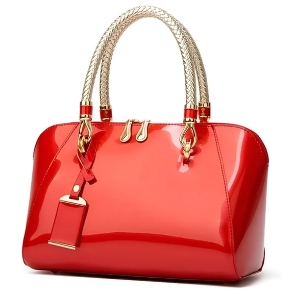 GASTROPOD Elegant Crossbody Shoulder Bags Tote Women Patent Leather Top Handle Handbag Lady Purse