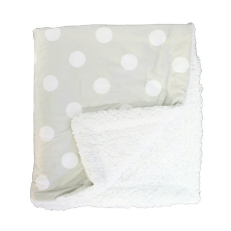 UPC: 0620281021923 | 3 Stories Trading Co Dotted Mink Sherpa Baby Blanket Grey
