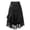 C-Black356, variant on DHFJKG Gothic Midi Skirts For Women Lace Trim Ruched High-Low Retro Punk Streetwear High Waisted Skirts Stylish Skirt