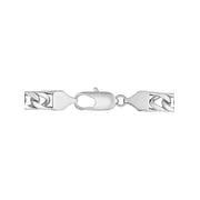 Mens Silver-Tone Stainless Steel Curb Link 9.5 Bracelet - Brilliance Fine Jewelry