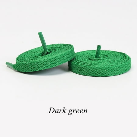 

1pair Flat Shoelaces Classic Shoe Laces Fit Fashion Solid Sports Shoelace Casual Unisex Shoe Strings Shoe Accessories dark green 120cm