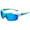 Matte Turquoise-Off White | Ice Blue Mirror, variant on Xagger Half Frame Polarized Sports Sunglasses for Men Women UV400 Wrap Around Baseball Running Cycling Glasses