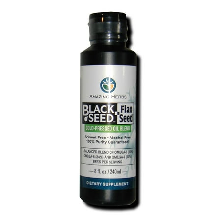 Chi Omega Block - Amazing Herb Black Seed with Flax Seed Oil, 8 Oz