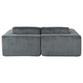 thumbnail image 5 of Modern Corduroy Upholstered Sofa Bed, Double Chaise Lounge Loveseat Couch With Pillows For Living Room Apartment Office, 5 of 13