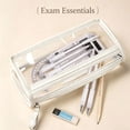 thumbnail image 4 of Large Capacity Pencil Case, Pencil Pouch with Double Zipper for Office Supplies, Stationery Organizer Case, Oxford Cloth Pencil Bag for Students, White, 4 of 6
