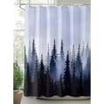 thumbnail image 2 of Shower Curtain Purple Forest Bathroom Curtains with Hooks, Waterproof Fabric Tree Silhouette Landscape Bath Shower Curtains Set for Bathroom Bathtubs Decor 72x72 Inch, 2 of 8