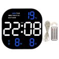 thumbnail image 2 of Reloj Despertador Digital Reloj de Escritorio LED USB con Pantalla Grande de Temperatura y Mes Reloj Electrónico Moderno Multifuncional para Dormitorio Sala de Estar ANGGREK  Otros, 2 of 8