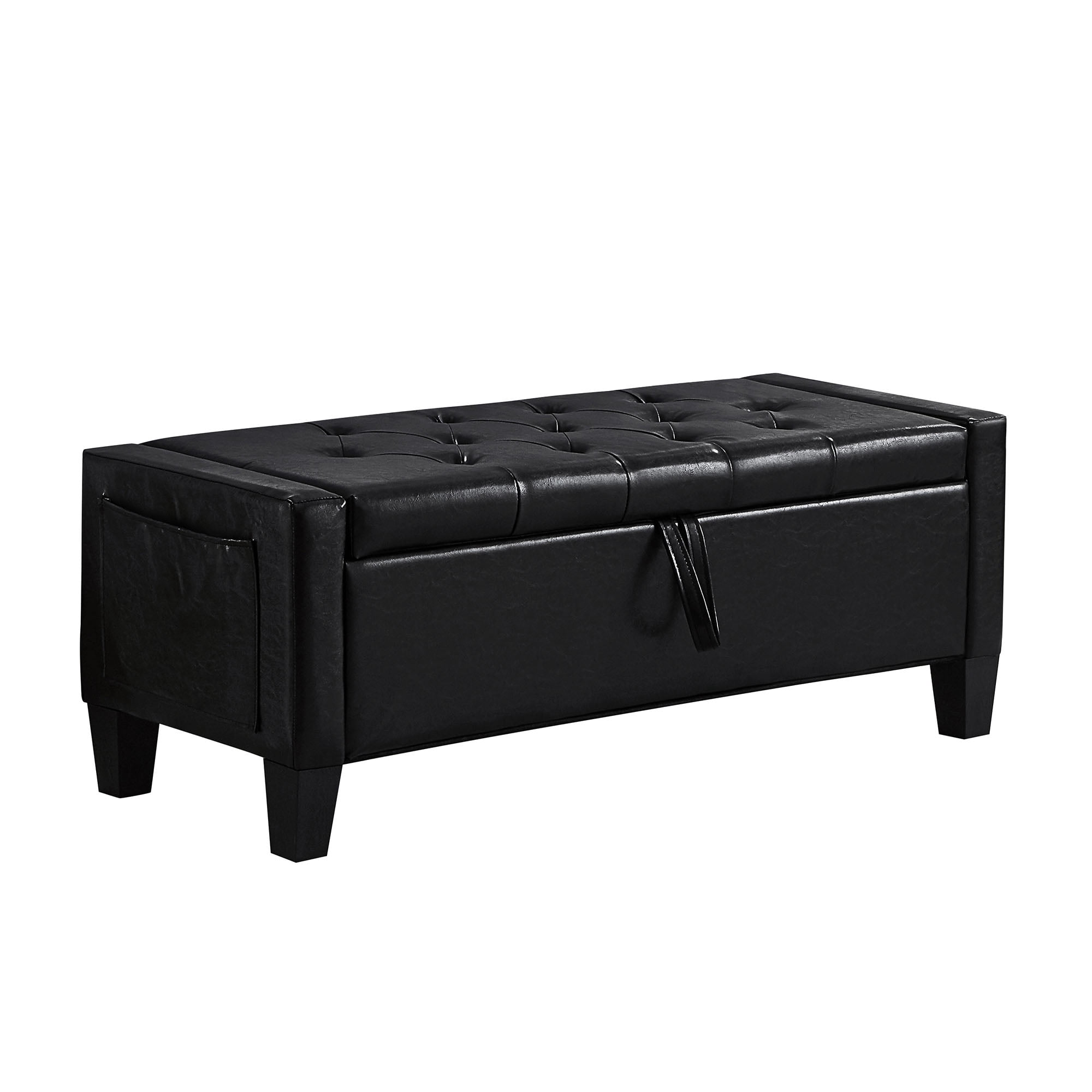 Ottoman with Storage, Storage Ottoman Bench with Safety Hinge 350 lbs Weight, Upholstered Entryway Bench with Seating