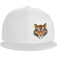 thumbnail image 2 of Tiger Face Flat Bill Hats Teens Cool Snapback Baseball Cap Unisex, 2 of 9