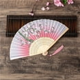 thumbnail image 3 of Cherry Blossom Fans Asian Wedding Favor Party Reception Delicate Folding, 3 of 5