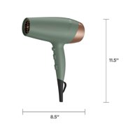 Remington Botanicals Hair Dryer, Ceramic, 6 Heat Settings, Cool Shot, Green