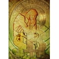 thumbnail image 2 of Hunziker, Steve 24x32 Black Ornate Wood Framed with Double Matting Museum Art Print Titled - Bitcoin Deco VIII, 2 of 4
