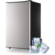 GGTB 3.0 Cu.ft Upright Freezer with Adjustable Thermostat, Reversible Stainless Steel Single Door, Compact Freezer for Home Office Apartment, Silver