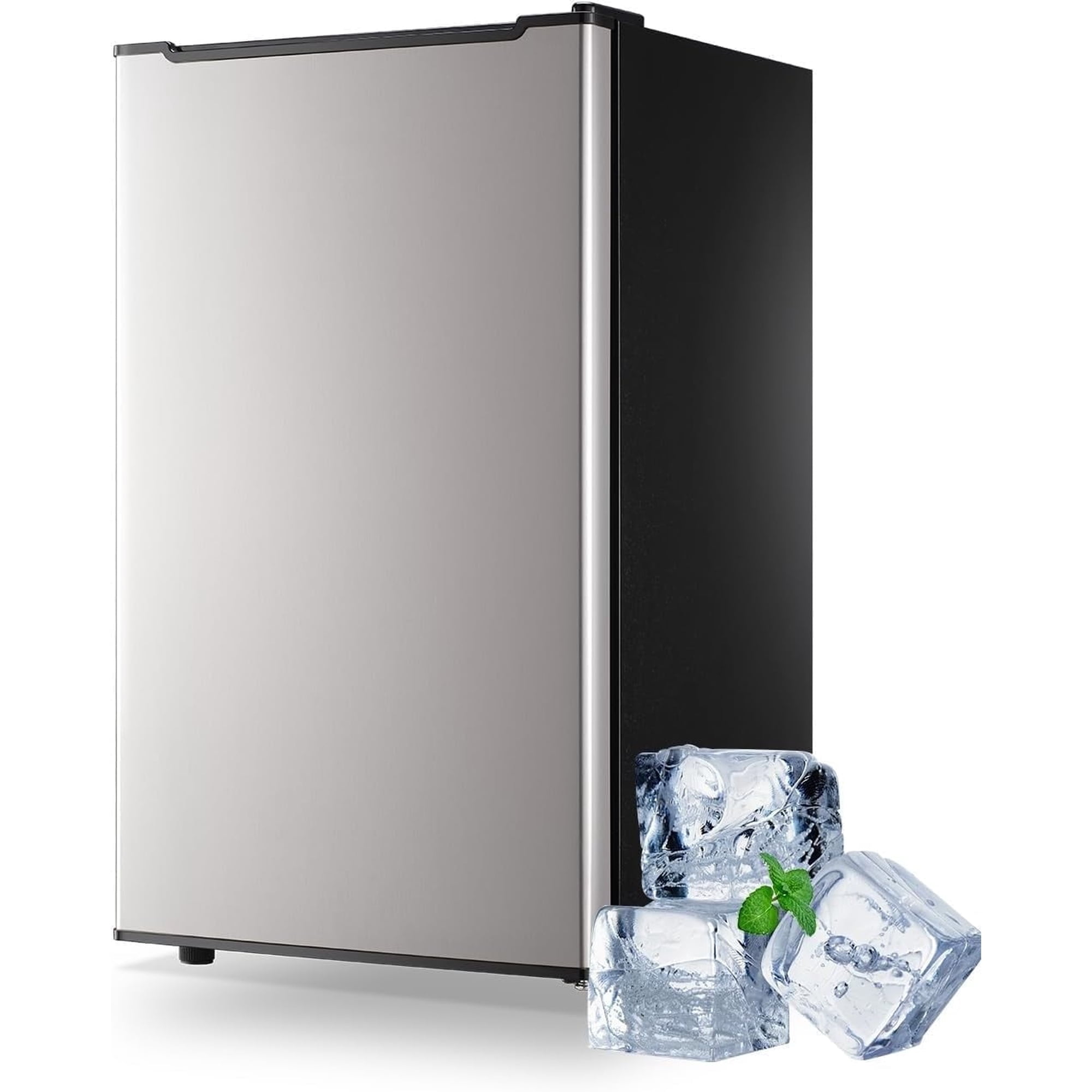 GGTB 3.0 Cu.ft Upright Freezer with Adjustable Thermostat, Reversible Stainless Steel Single Door, Compact Freezer for Home Office Apartment, Silver