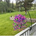 thumbnail image 6 of BITOUSHI Artificial Fake Hanging Flowers Plants for Outdoor Spring Summer Decoration 4PCS Faux Silk UV Resistant Realistic Morning Glory Trailing Vines for Home Porch Patio Balcony(Purple&Pink), 6 of 10