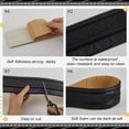 thumbnail image 6 of Self-Adhesive PE Contact Paper Wall Stickers for Shelf Liner Dresser Drawer Locker Black Coffee 2300x80x4mm, 6 of 8