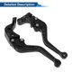 thumbnail image 5 of Palancas de freno y embrague cortas únicas para Yamaha YZF-R7 2021-2025, palanca de freno ajustable en 6 posiciones, aleación de aluminio, negro sólido, 1 par, 5 of 7