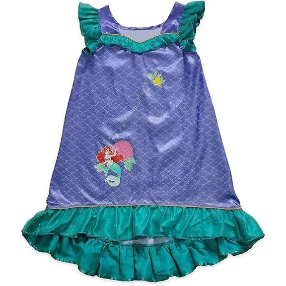 Disney Ariel Sleep Gown for Girls – The Little Mermaid, Size 5/6