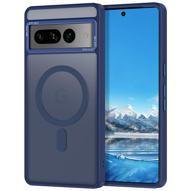 Funda magnética a prueba de golpes para Google Pixel 7 Pro de Casehas, color azul oscuro