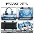 thumbnail image 4 of Large Capacity Tote Bag,Blue Marble Pattern Handbag Fashion Luxury Tote Bag,15.7"x13"x 5.1" Inches,Laptop Compatible, 4 of 6