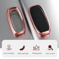thumbnail image 2 of for Audi Key Fob Cover with Carbon Fiber Belt Keychain, Stylish Soft TPU Key Case for Audi A3-A8 Q5 Q8 R8 RS4-RS7 S4-S8 SQ5 Series Smart Key, 2 of 8