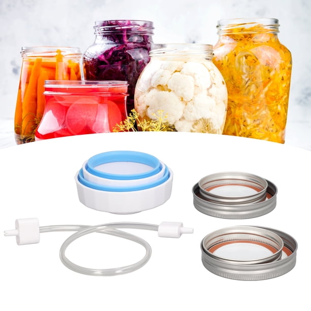 Sellador Al Vacío De Tarro De Masón, Kit De Sellado Al Vacío De Tarro De ABS No Tóxico De Alta Densidad Inodoro Fácil De Limpiar Para Cocina