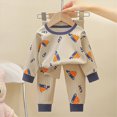 thumbnail image 2 of TOWED22 Baby Girl Toddler Clothes Outfits Set Long Sleeve Round Neck Tee + Elastic Waist Joggers 2 Piece Fall Winter Cute Comfy(Light Gray,2-3 Y), 2 of 6