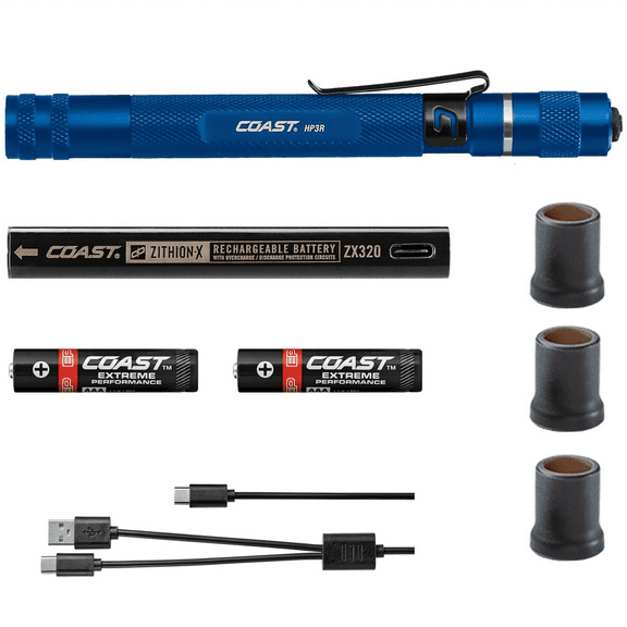 Coast Cutlery / Tek Torches 21518 HP3R Focusing Penlight / Blue Body