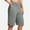 Gray, variant on Coorders No Bunderies Womens High Waist Shorts, Oversized Ladies Soft Yoga Fitness Athletic Leggings Pants Army Green, Size XXL