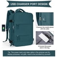 thumbnail image 3 of Mochila de expansión con USB, bolso escolar impermeable para negocios, bolso de viaje multifuncional para computadora portátil, bolso de hombro para hombres y mujeres, 3 of 6