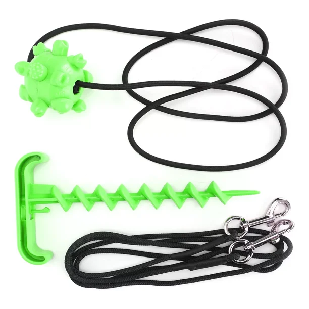 Cadena Elástica Para Perros Con Cable Y Estaca Para Atar Per | Meses