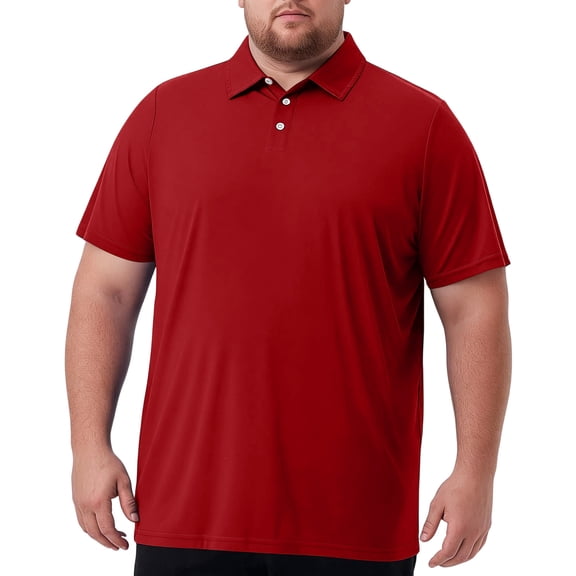 Dresfit Men's Big and Tall Shirts Polo Short Sleeve Gym Shirts Summer 2026 Stretch Casual Top Oversized Plus Size Loose T-Shirts 7XL