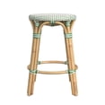 thumbnail image 2 of Butler Specialty Company Tobias Rattan Round 24" Counter Stool - White And Green, 2 of 3